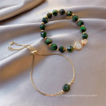 Shangjie OEM Pulsera Gold Bracelet Bracelet Bracelet Femme зеленый кристалл дизайнер драгоценных камней Регулируемый женский браслет